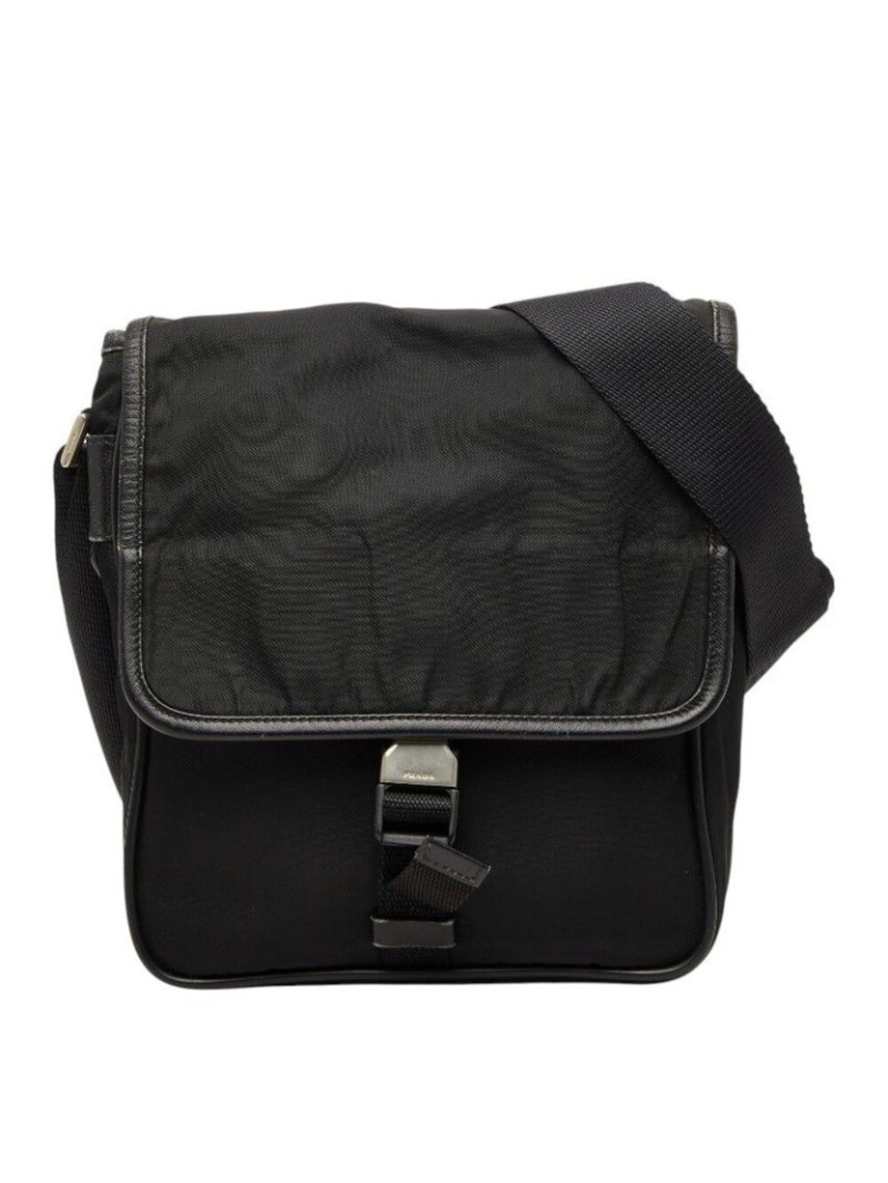 Prada Crossbody Shoulder Bag Black Nylon - Picture 1 of 10